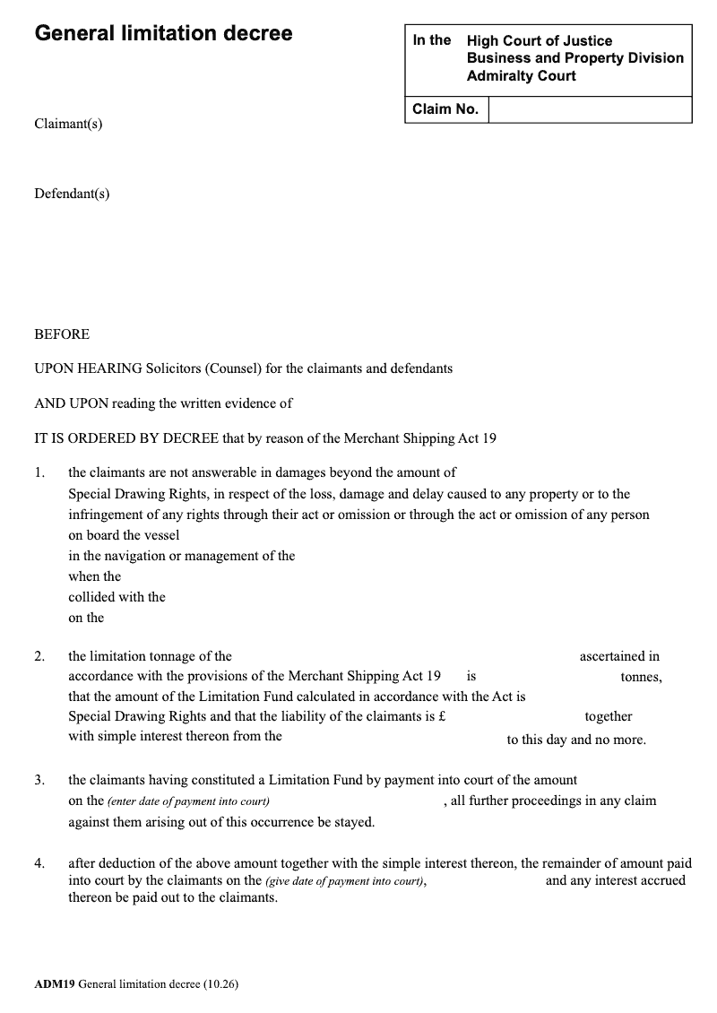 ADM19 General limitation decree preview