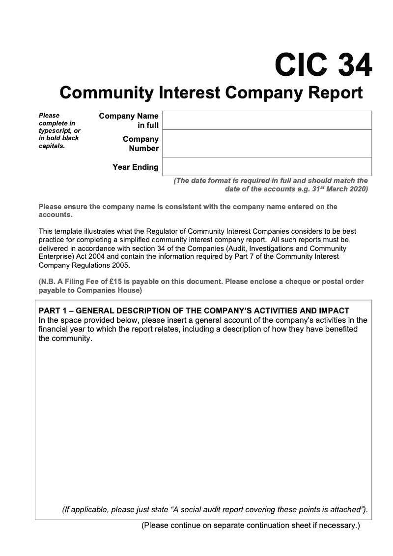 CIC34 Detailed Version Community Interest Company Report Detailed version preview