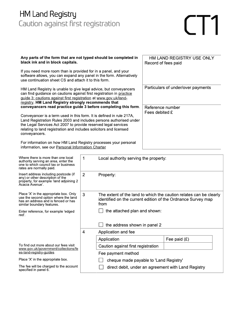 CT1 Caution against first registration preview