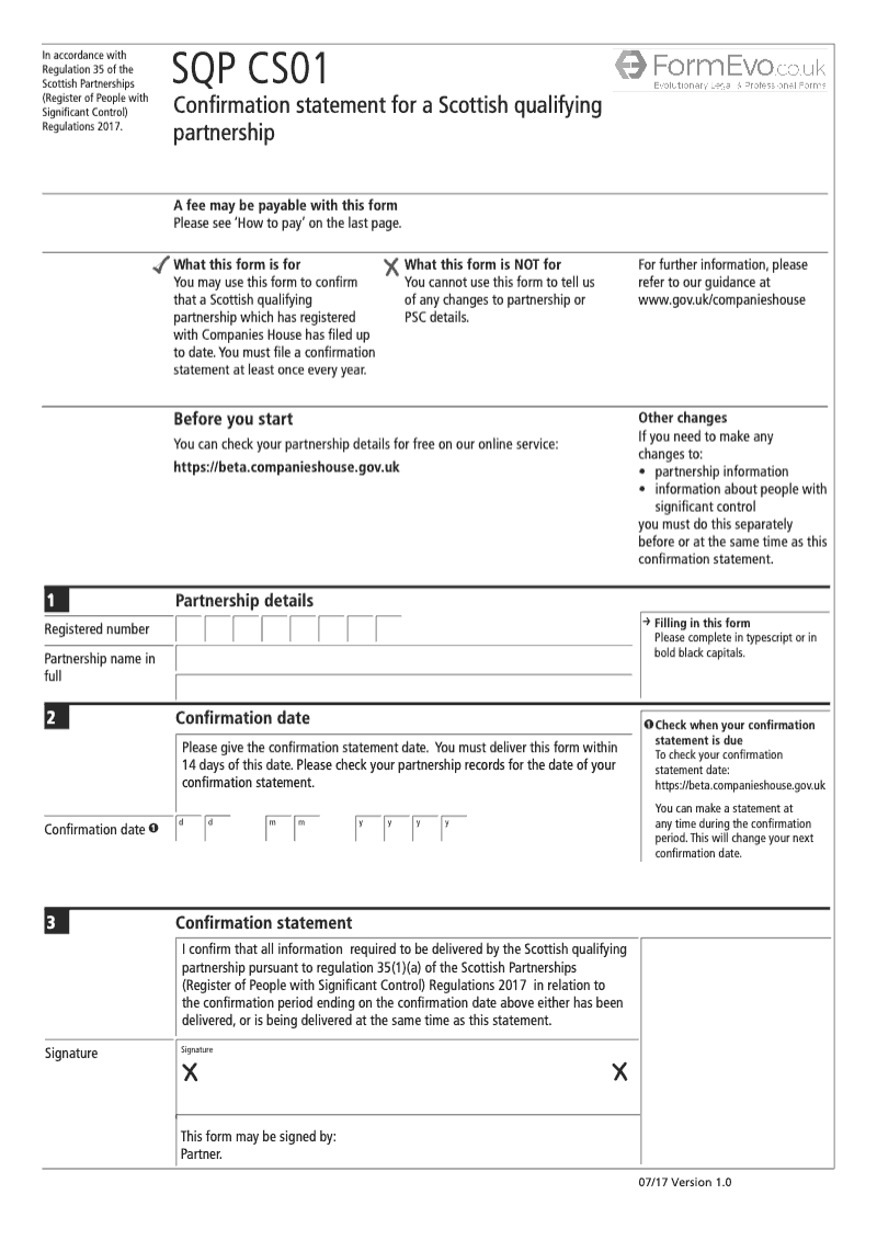 SQPCS01 Confirmation Statement for a Scottish Qualifying Partnership preview