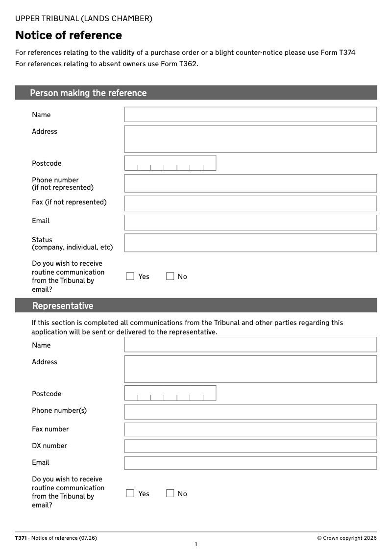 T371 Notice of reference preview